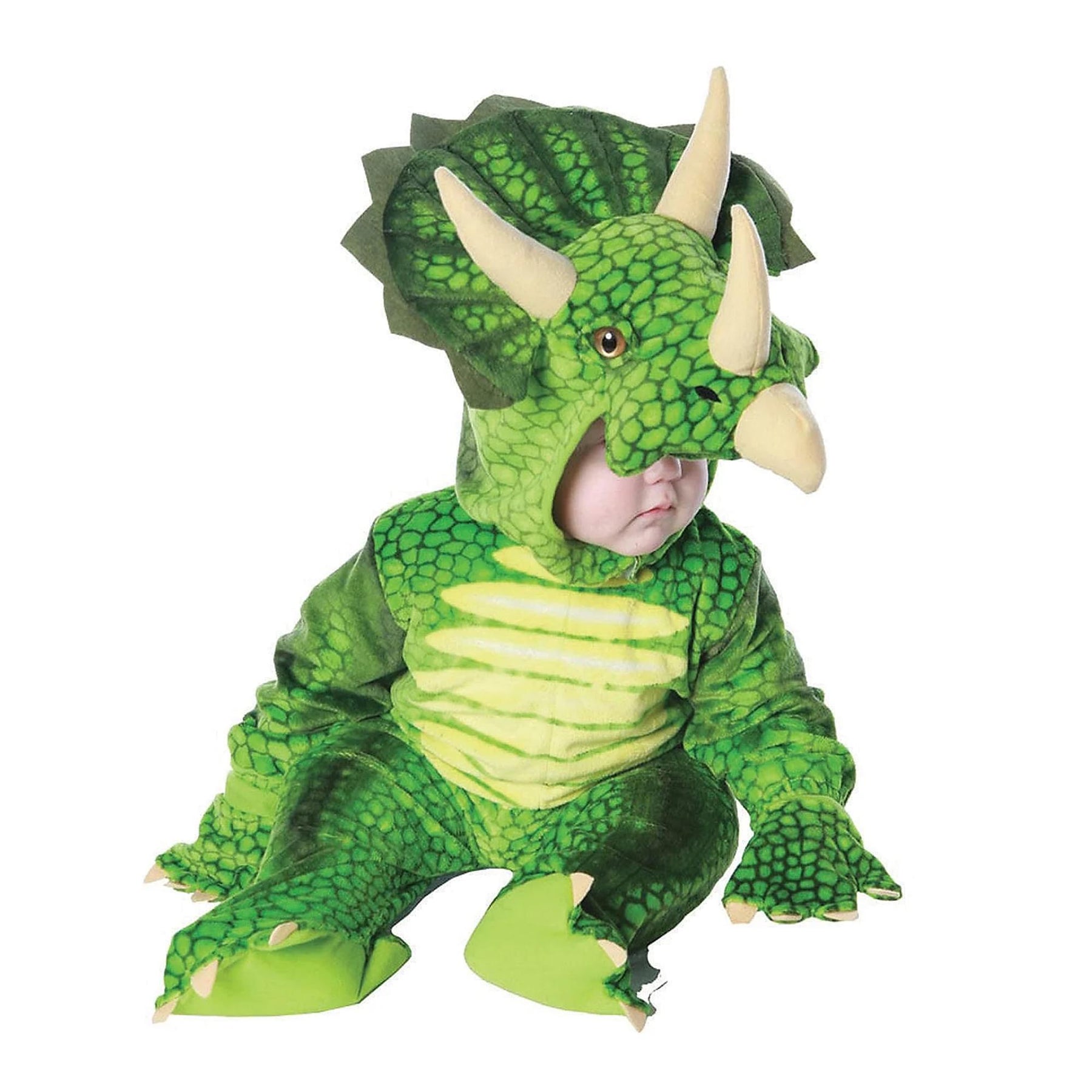 Green Triceratops Plush Baby Costume