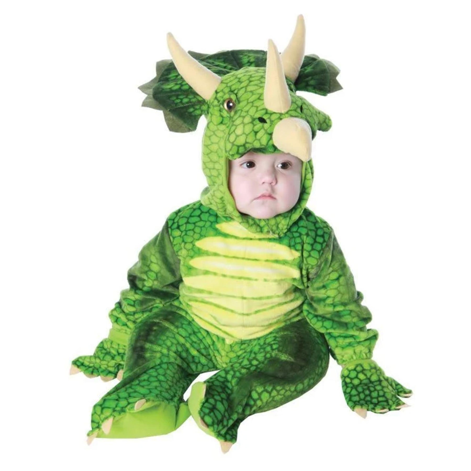 Green Triceratops Plush Baby Costume