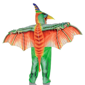 Green Pteradactyl Printed Toddler Costume Jumpsuit