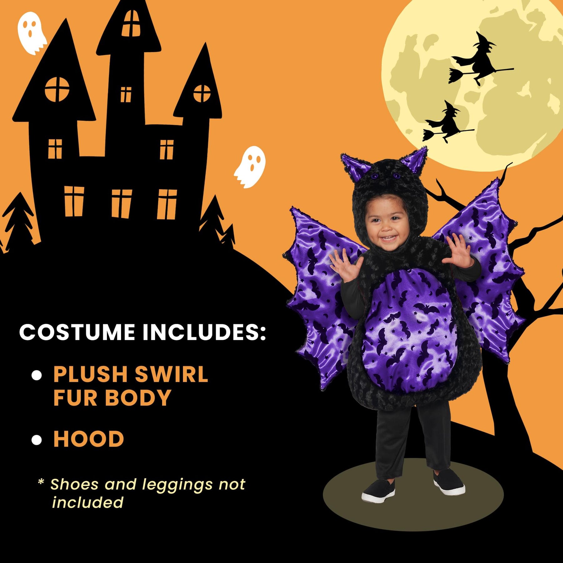 Purple Bat Child Costume