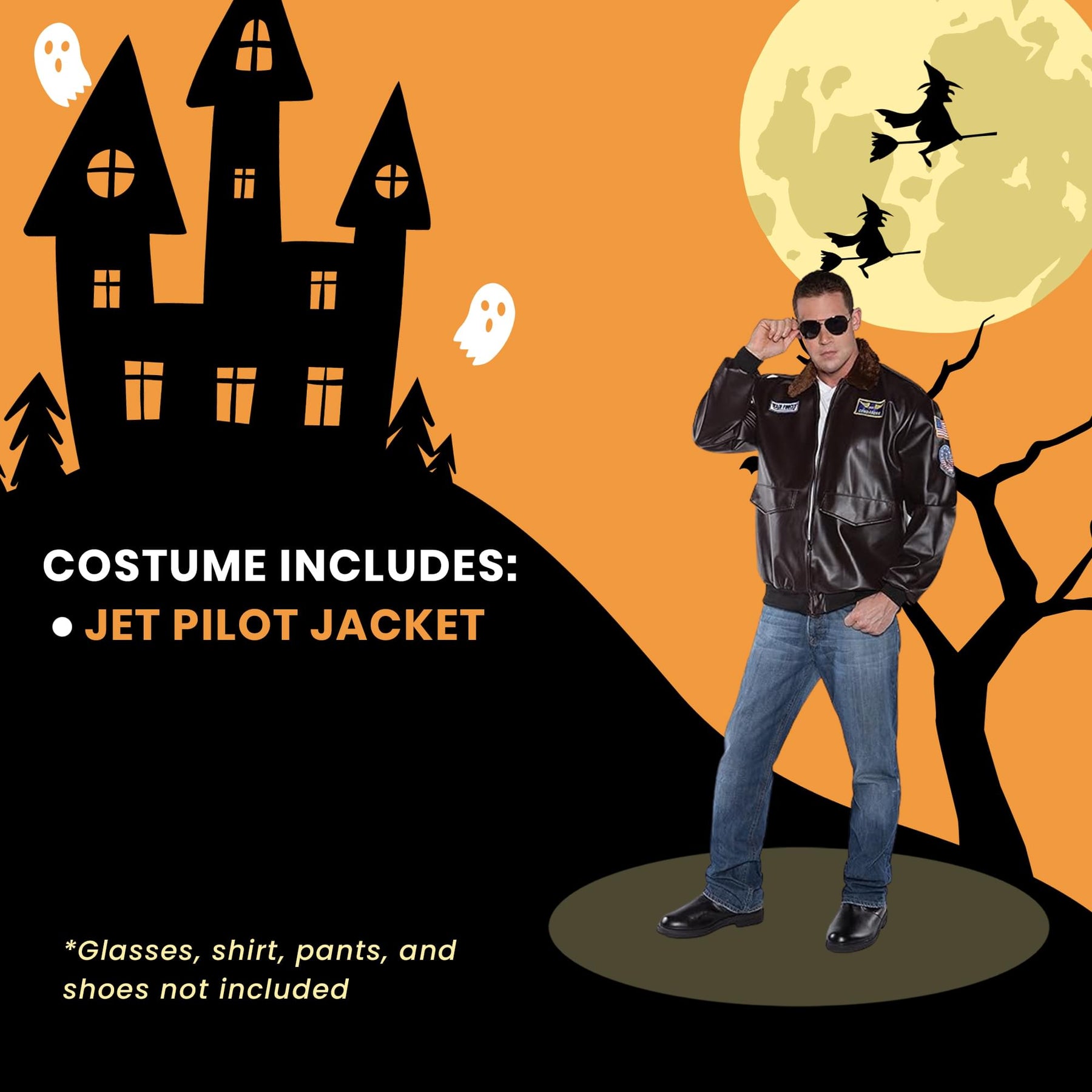 Flying High Jet Pilot Adult Costume Bomber Jacket