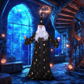 Celestial Wizard Robe -Black Adult Costume