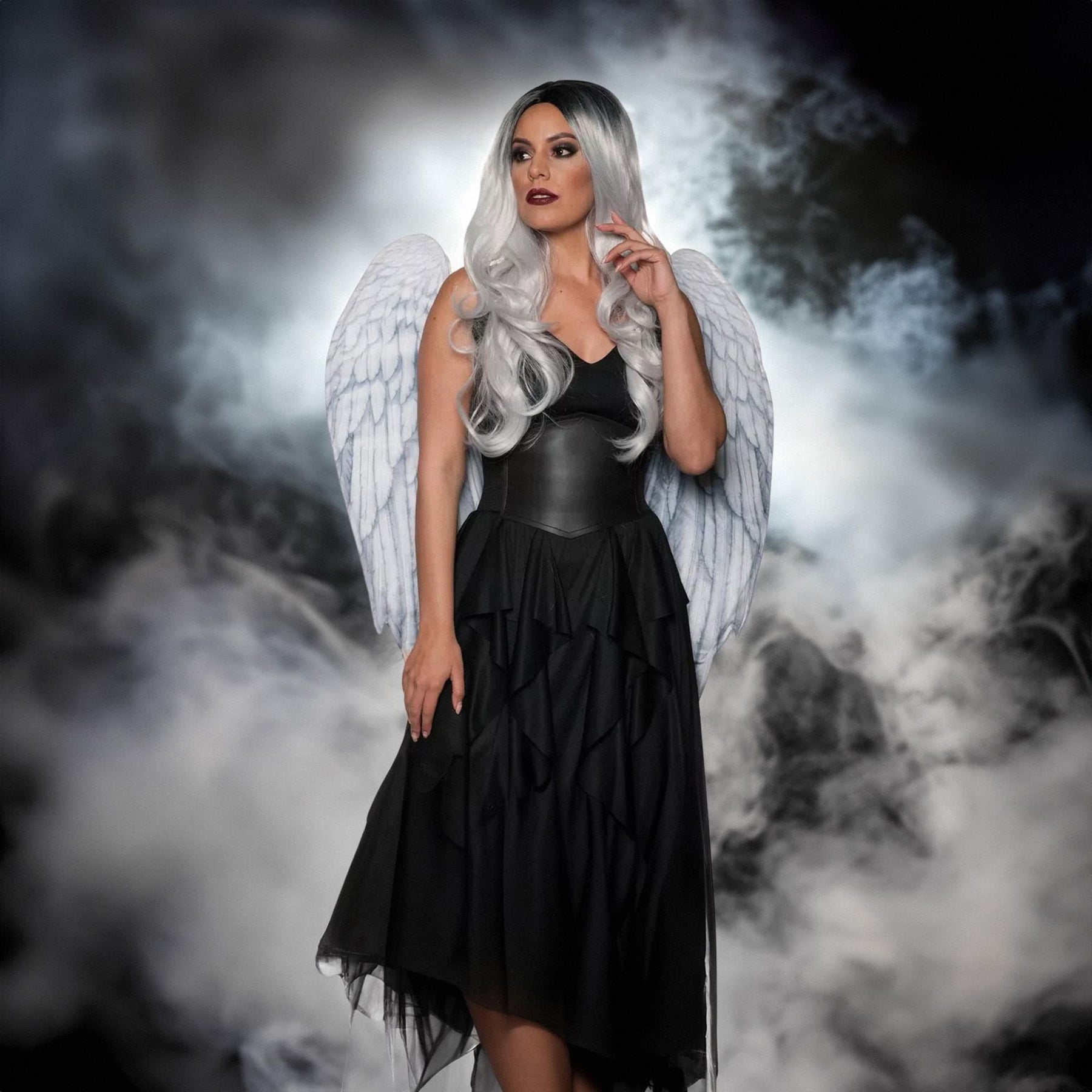 Angel Non-Feather Screen Printed Wings Adult Costume Accessory