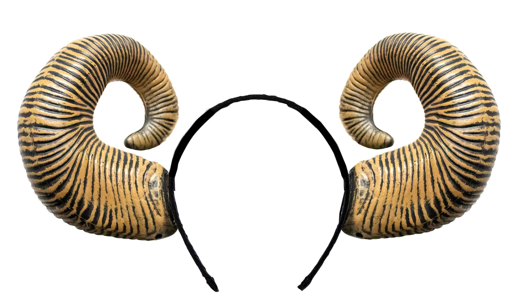 Brown Ram Horms Adult Costume Headband