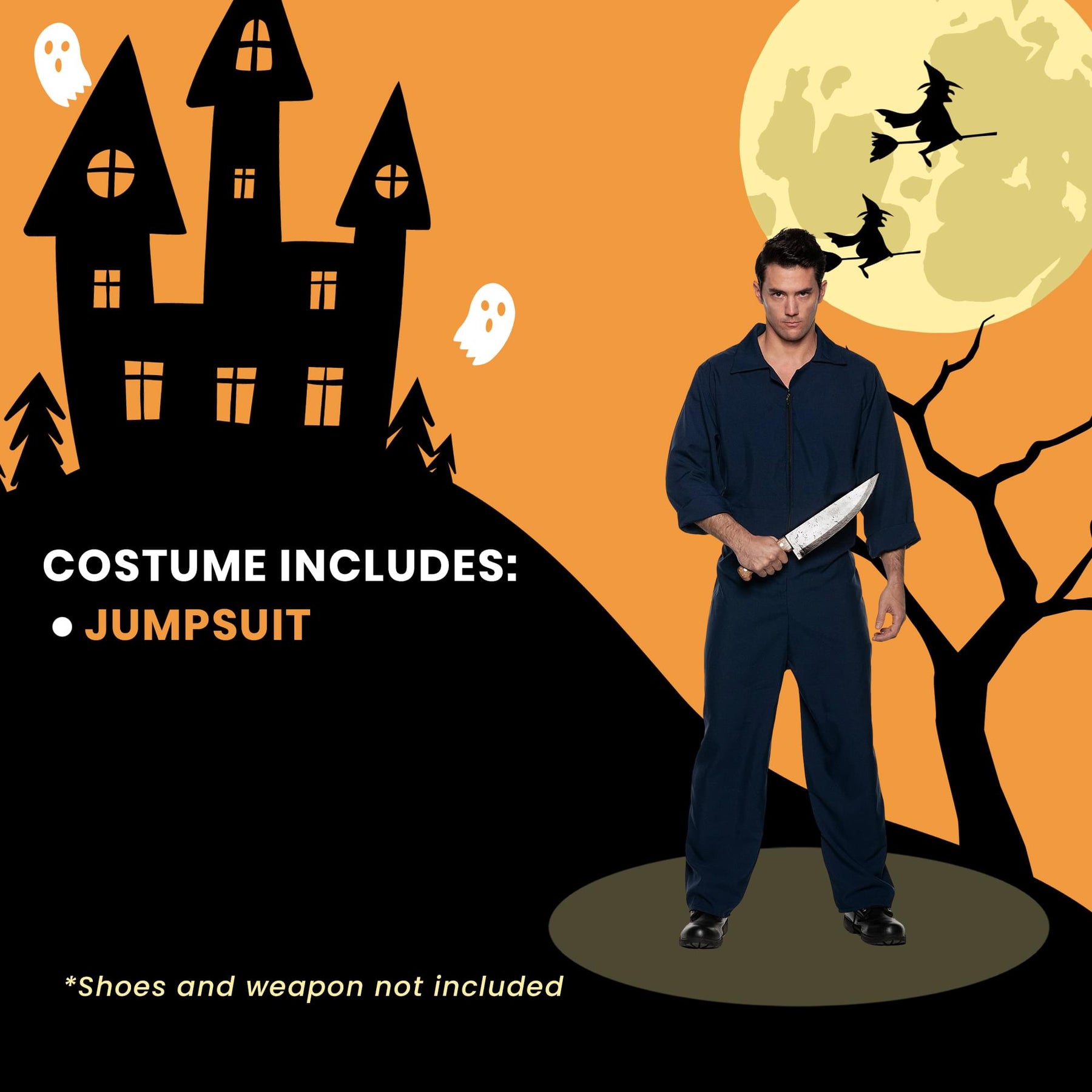 Horror Jumpsuit- Blue Adult Costume Accessory