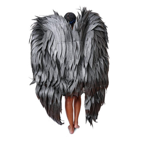 Black Full Length Angel Wings Adult Costume Accessory