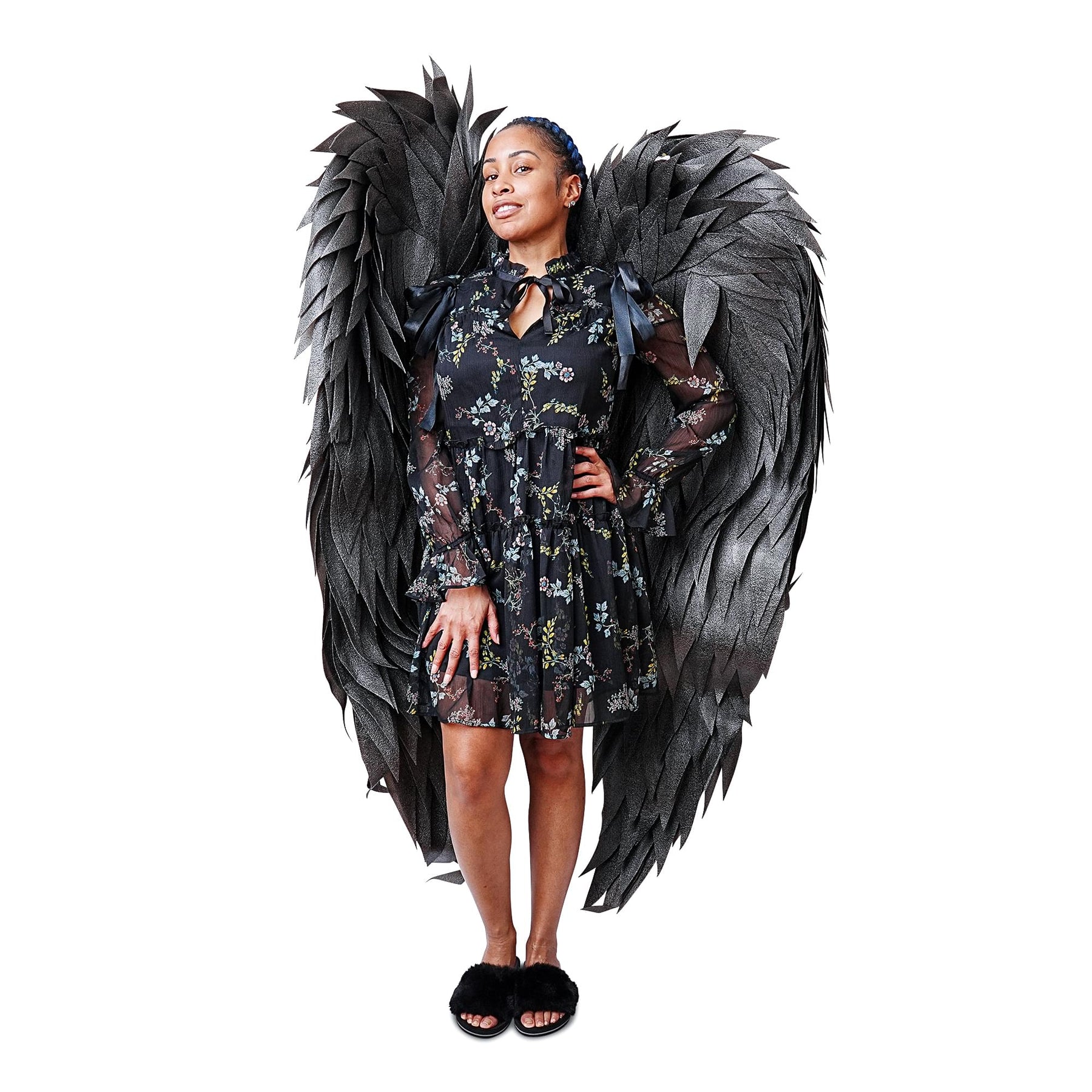 Black Full Length Angel Wings Adult Costume Accessory