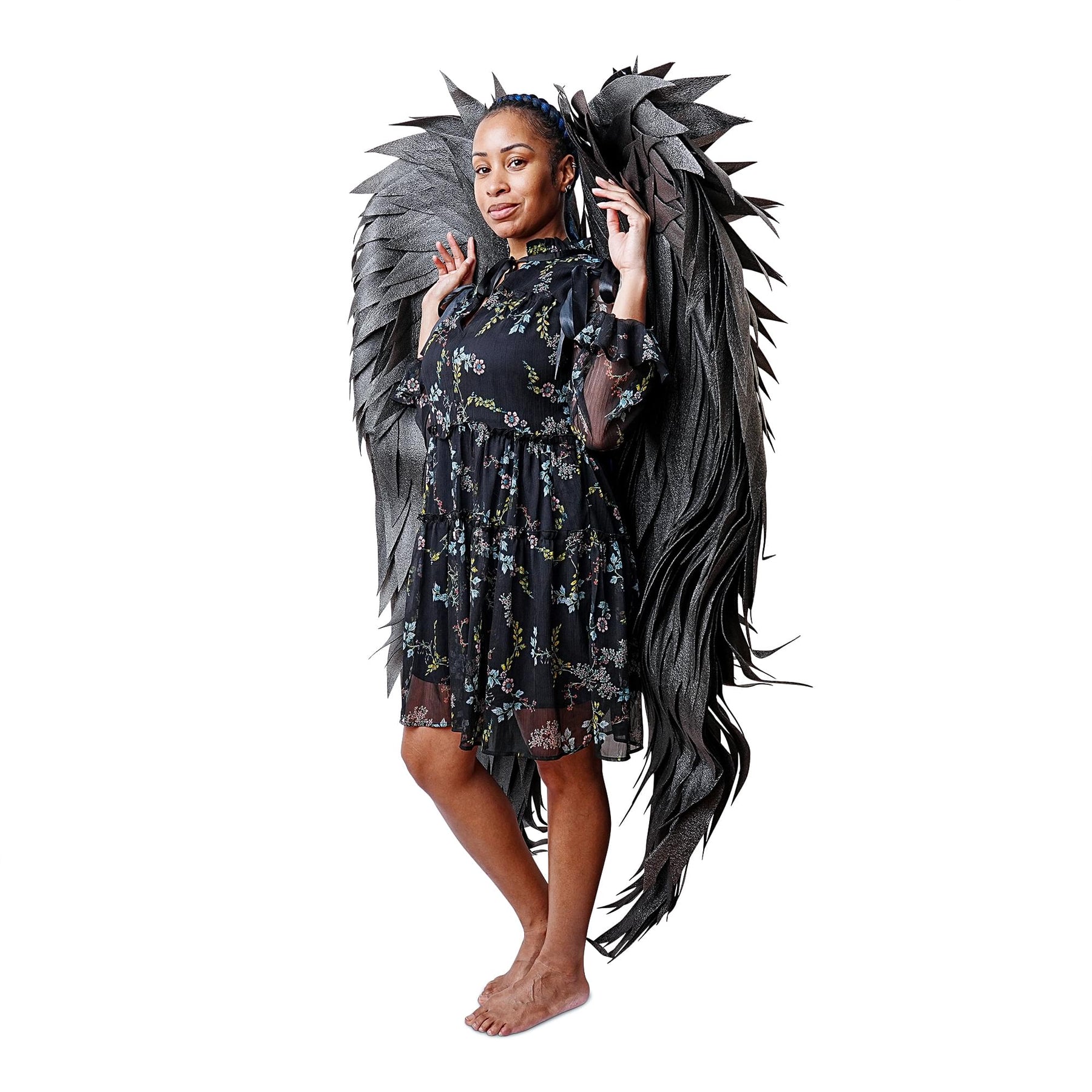 Black Full Length Angel Wings Adult Costume Accessory