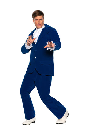 Groovy Sixties Blue Suit Adult Costume