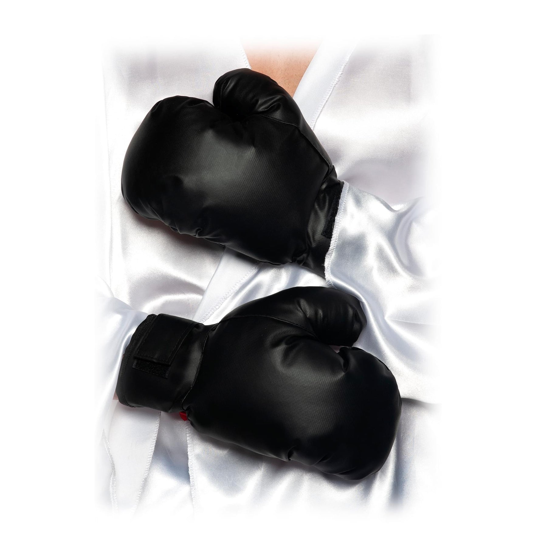 Black Boxing Gloves Adult Costume Accessory | OS