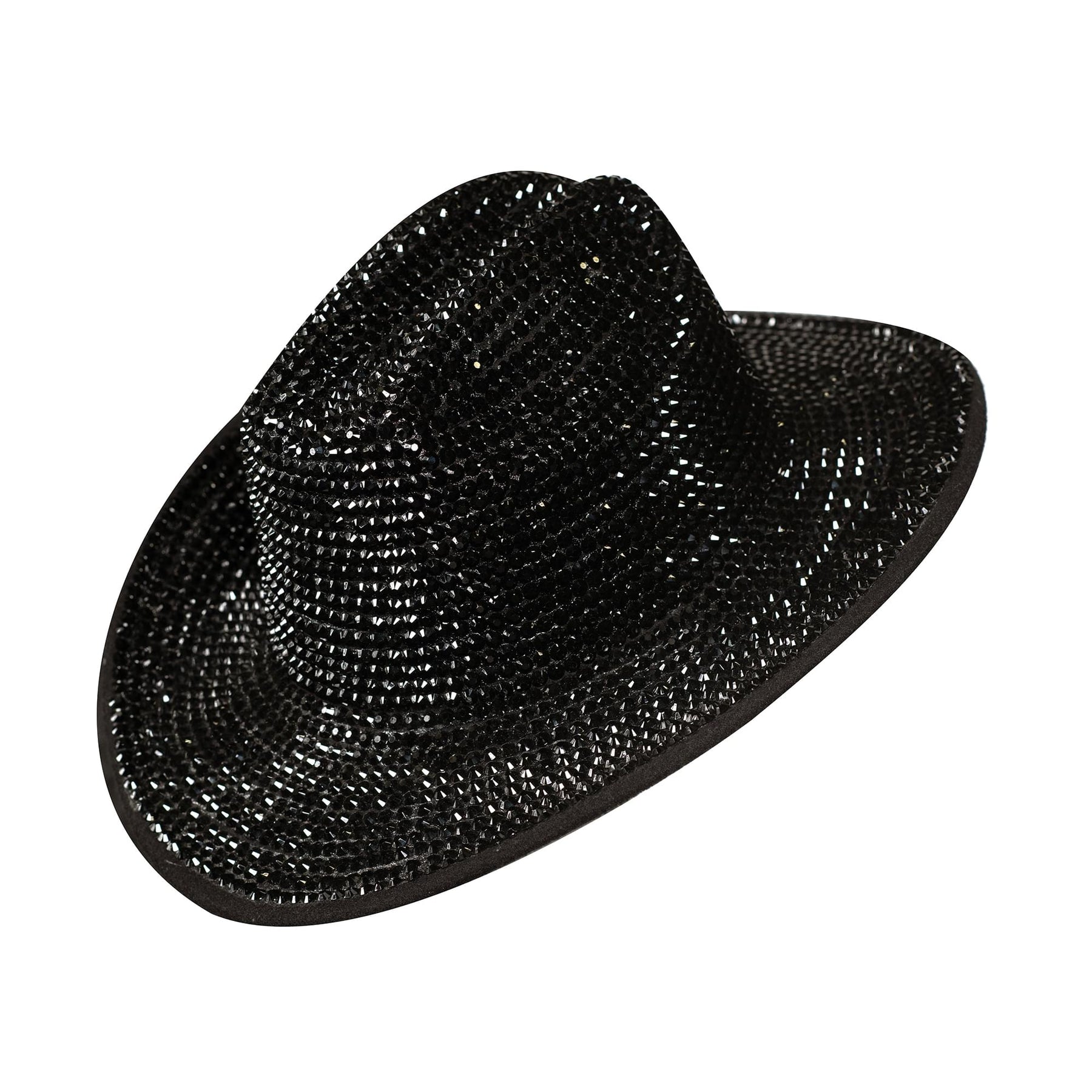 Black Rhinestone Cowboy Hat Adult Costume Accessory