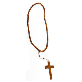 Wooden Cross Necklace Adult Costume Accessory