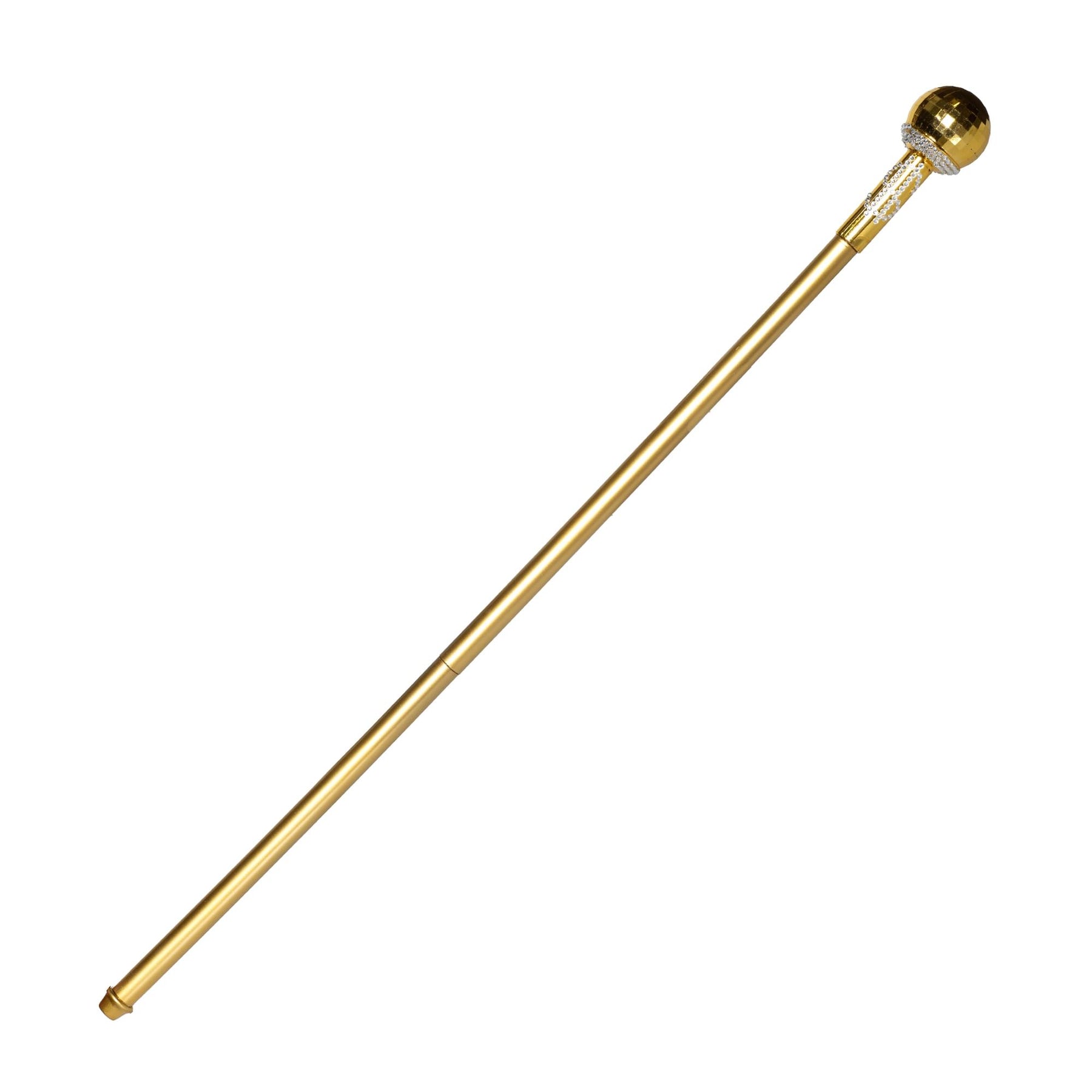 Gold Pimp Cane with Dollar Sign 33 Inch Long Adult Costume Accessory