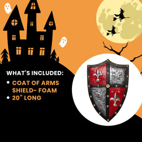 Coat of Arms Medieval Shield 20 Inch Foam Adult Costume Accessory