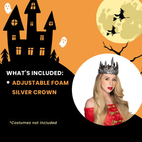 Queen's Silver Crown Foam Adult Costume Accessory