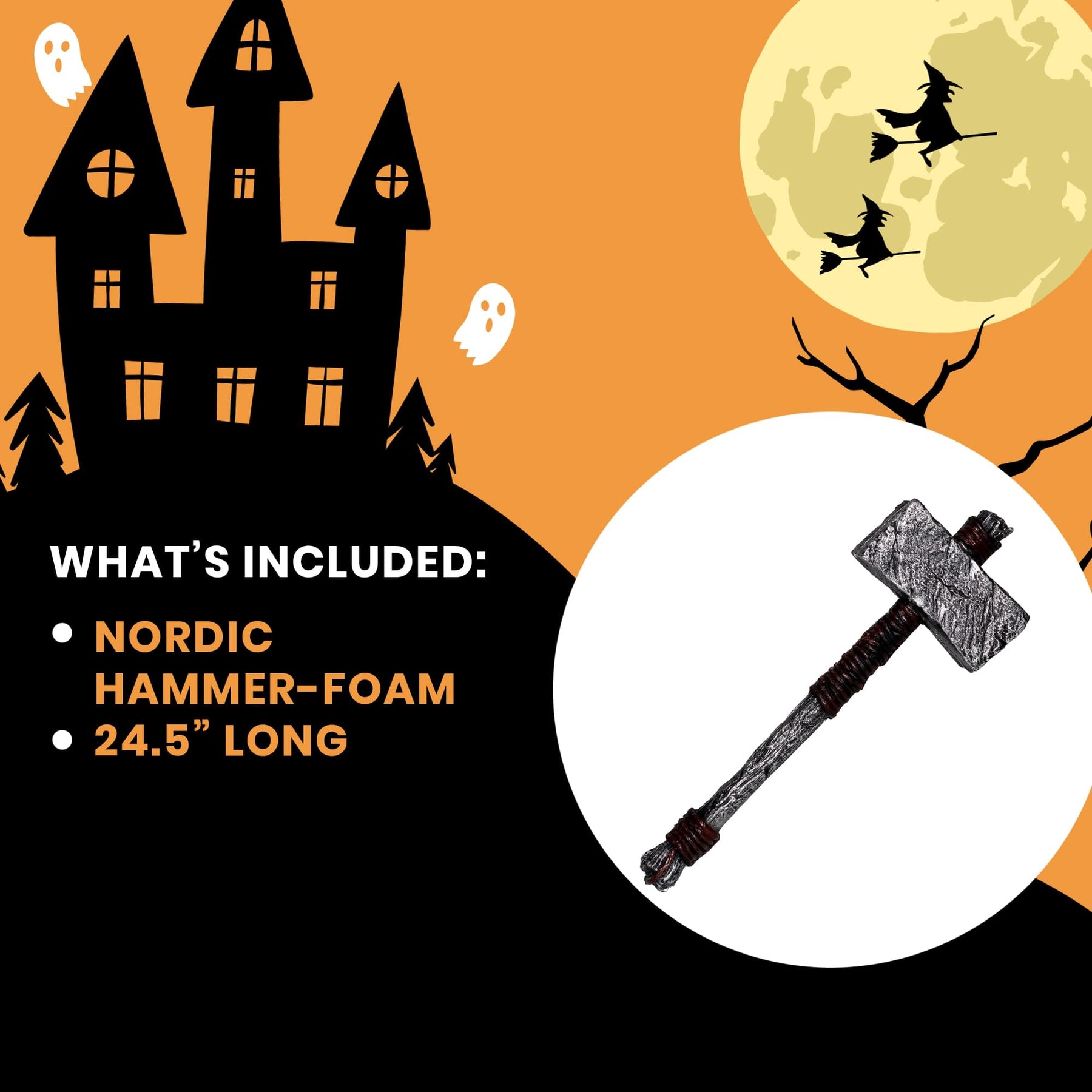 Nordic Hammer 24.5 Inch Foam Adult Costume Accessory