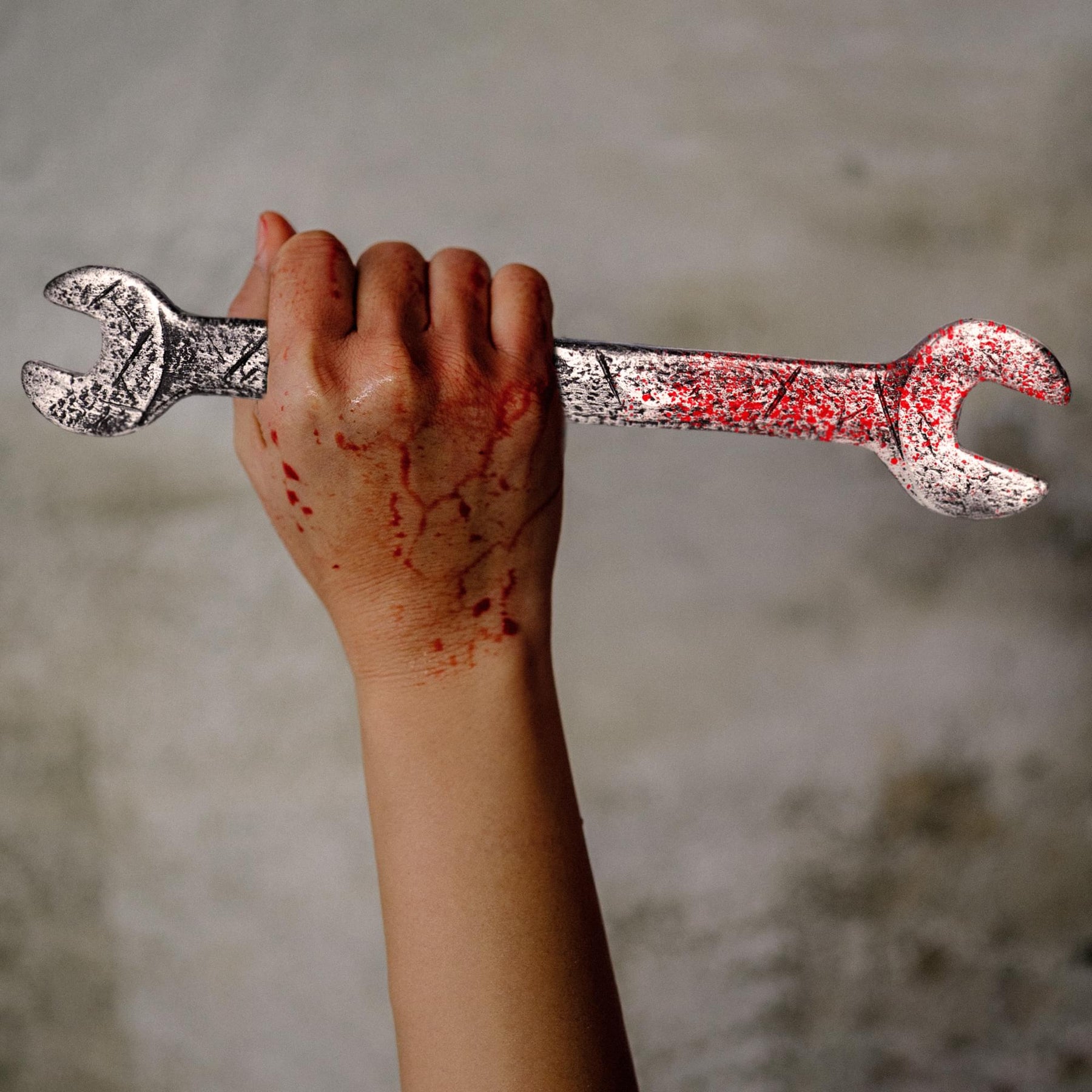 Blood Splattered Wrench 15 Inch Foam Adult Costume Accessory