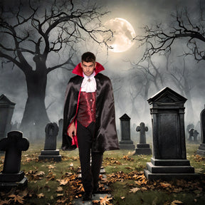 Vampire Cape & Vest Adult Costume Set