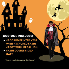 Vampire Cape & Vest Adult Costume Set