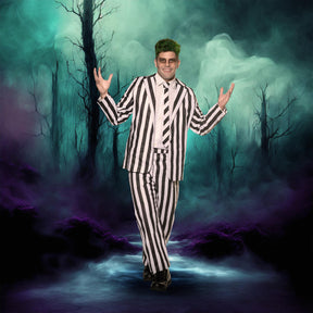 Spooky Striped Suit Adult Costume