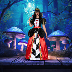 Alice in Wonderland Queen Of Hearts Adult Costume Dress