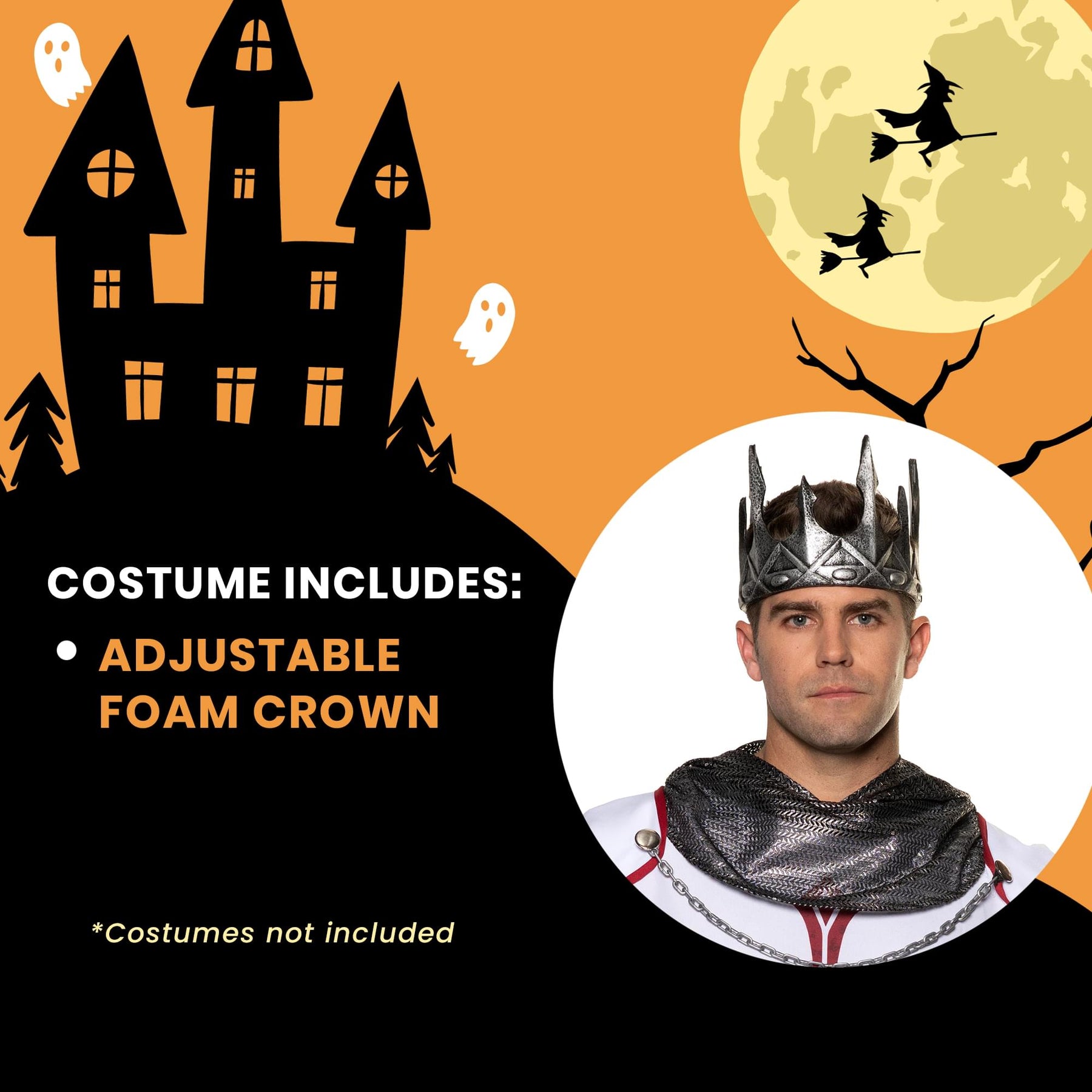 King's Gold Crown Foam Adult Costume Accessory