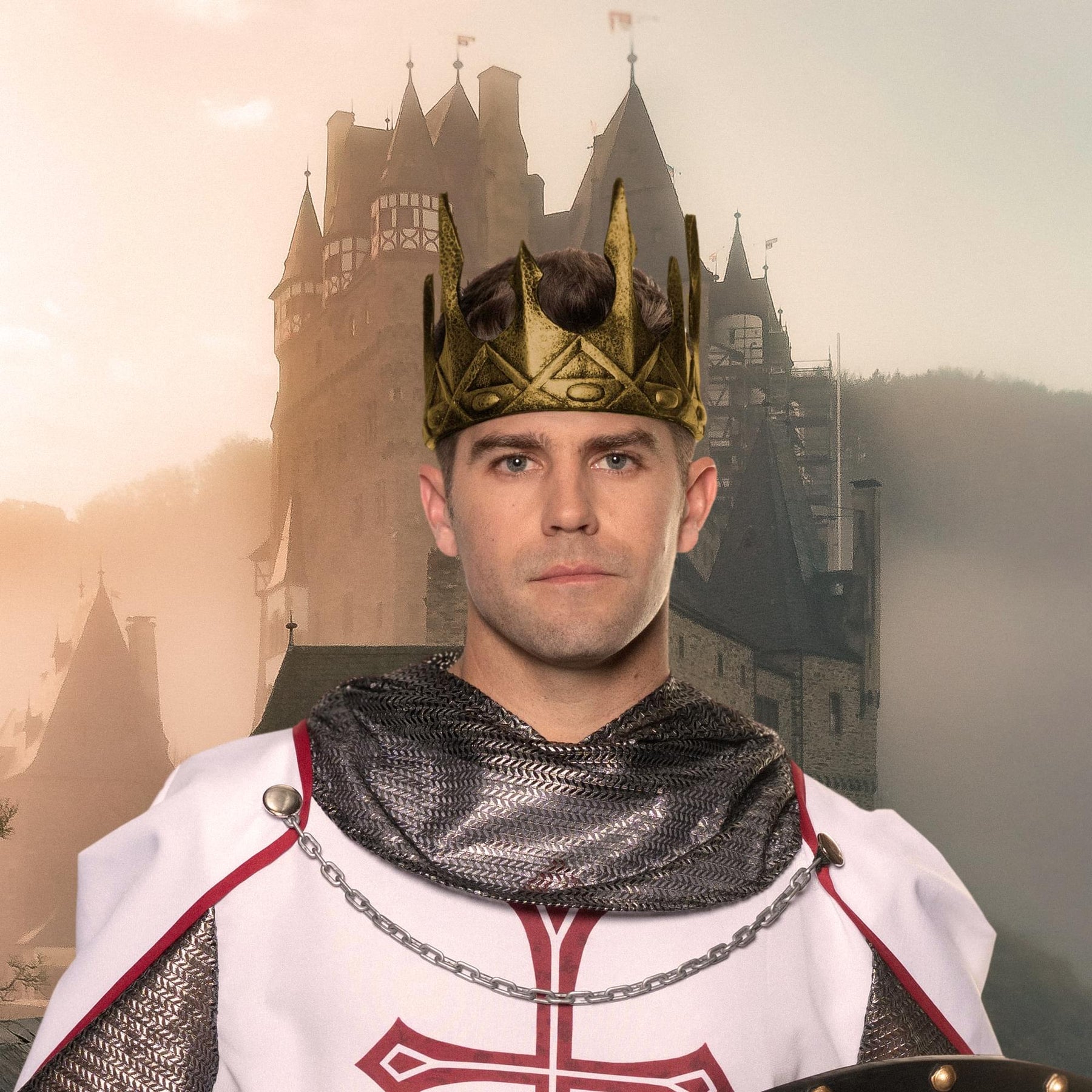 King's Silver Crown Foam Adult Costume Accessory