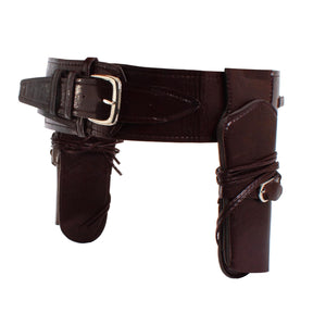 Cowboy Double Weapon Brown Holster Adult Costume Accessory