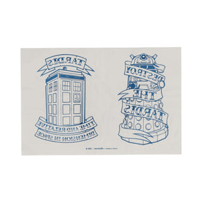 Doctor Who Steampunk TARDIS Temporary Tattoo Sheet