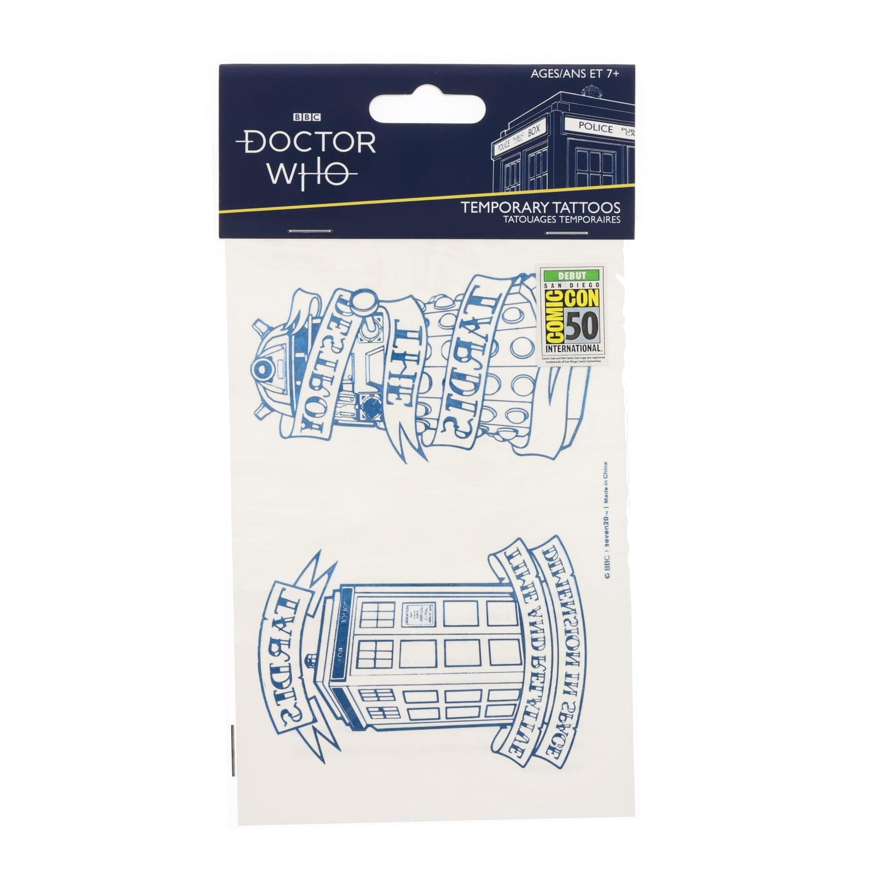 Doctor Who Steampunk TARDIS Temporary Tattoo Sheet