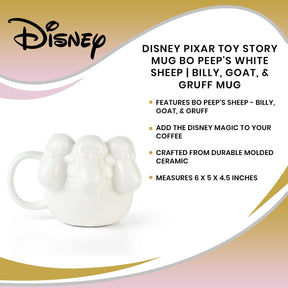 Disney Pixar Toy Story Mug Bo Peep's White Sheep | Billy, Goat, & Gruff Mug