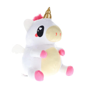 Glitter Galaxy 12-Inch Rainbow Hair White UniCow Collectible Plush