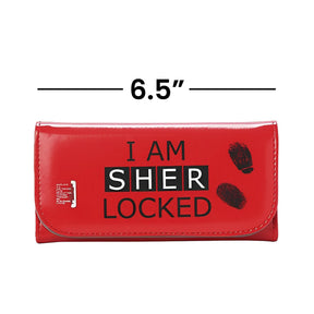 Sherlock Holmes Women's Clutch Wallet: I Am Sher Locked (Red)