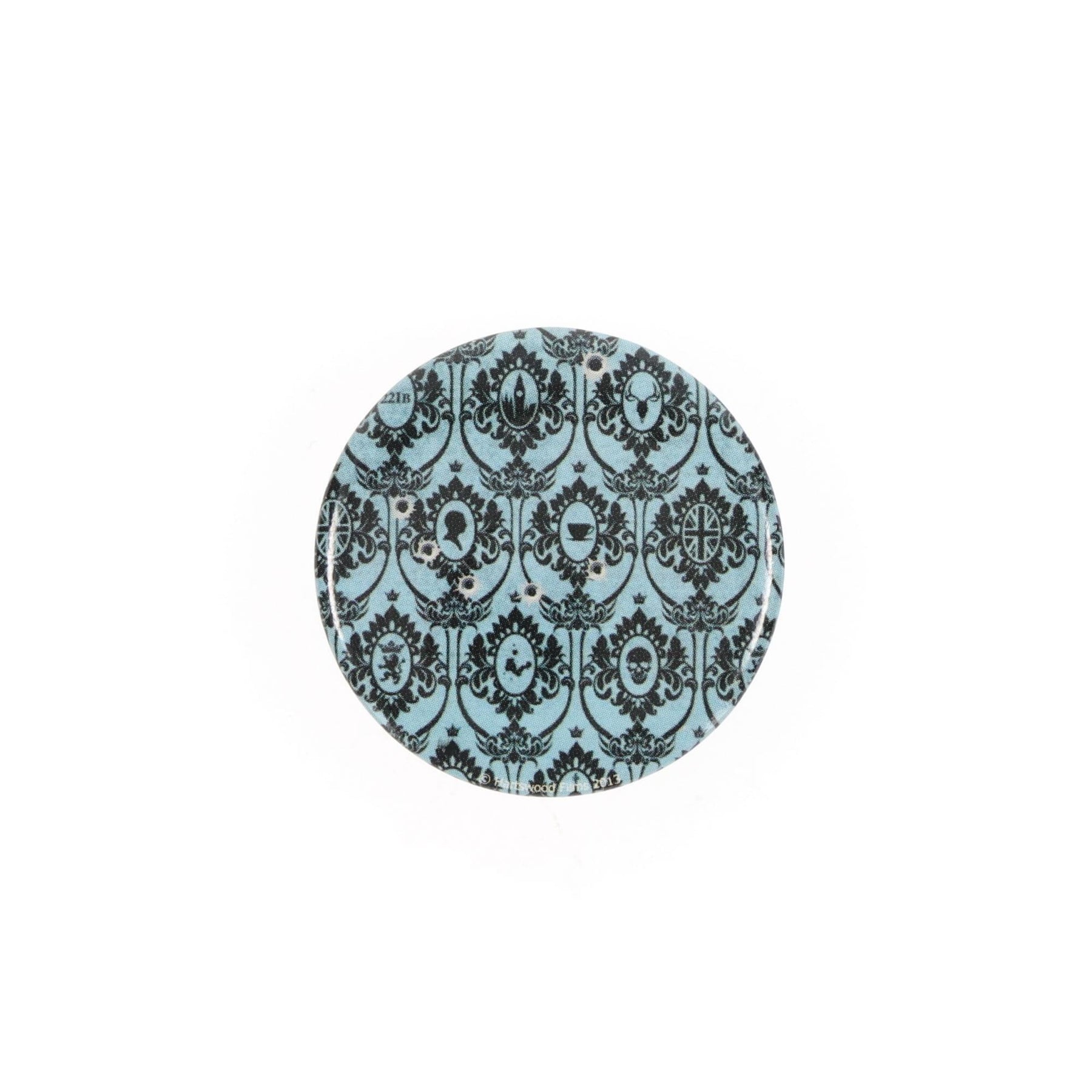 Sherlock Holmes Teal Wallpaper Pin