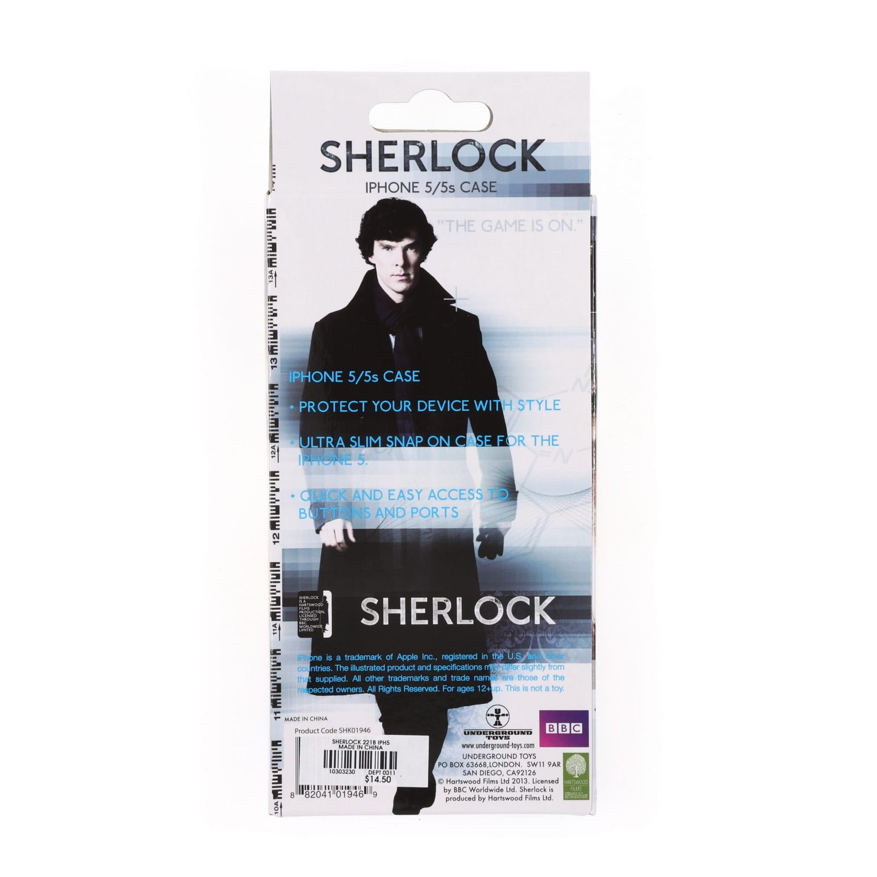 Sherlock Holmes iPhone 5 Hard Snap Case 221B