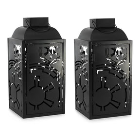 Star Wars Black Stamped Lantern | Imperial Symbol | 14 Inches | Set of 2