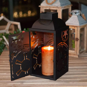 Star Wars Black Stamped Lantern | Imperial Symbol | 14 Inches | Set of 2