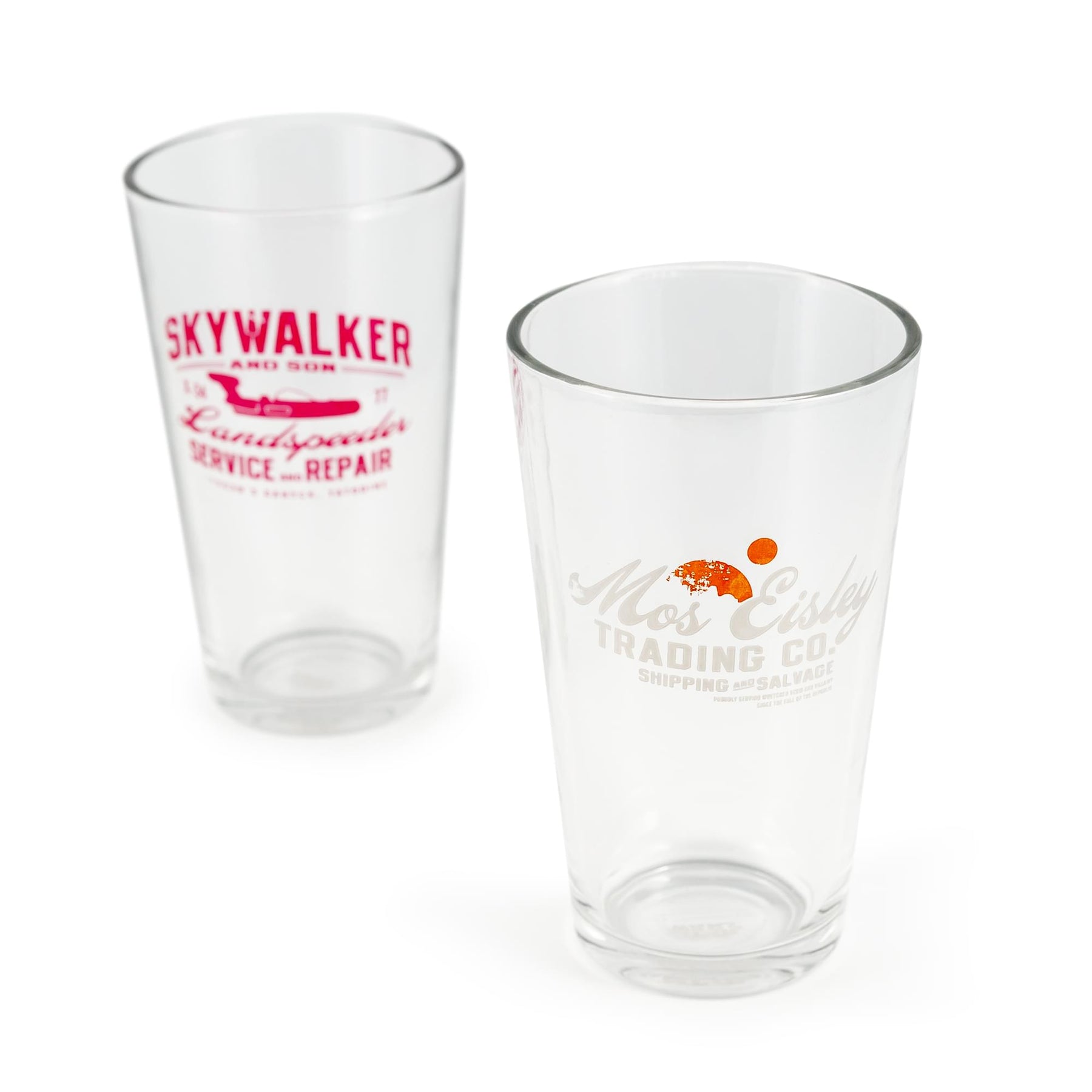 Star Wars 16 oz Pint Glass 2-Piece Set | Mos Eisley Co. | Skywalker & Sons Designs