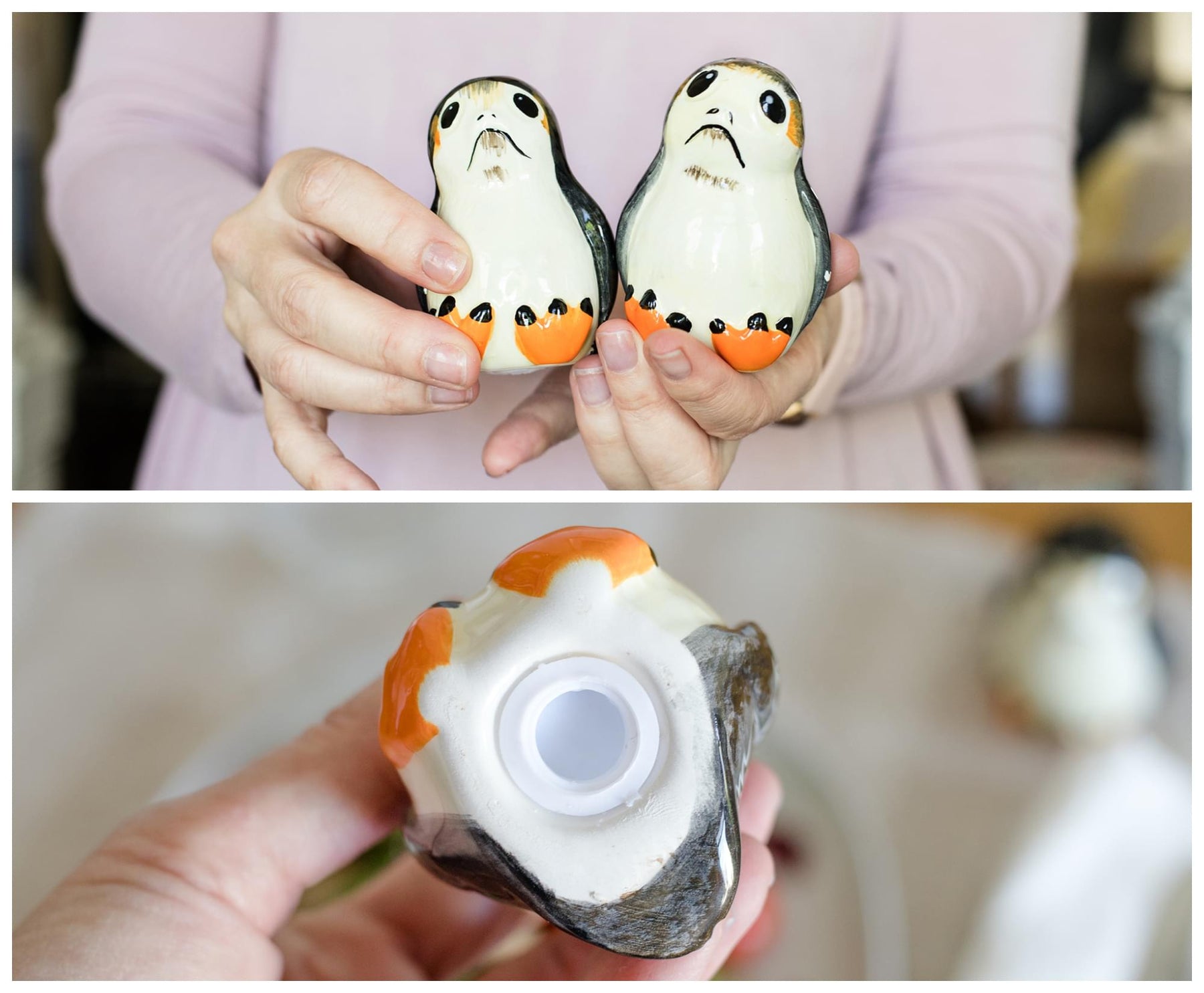 Star Wars Porgs Salt & Pepper Shakers | Official Star Wars Ceramic Spice Shakers