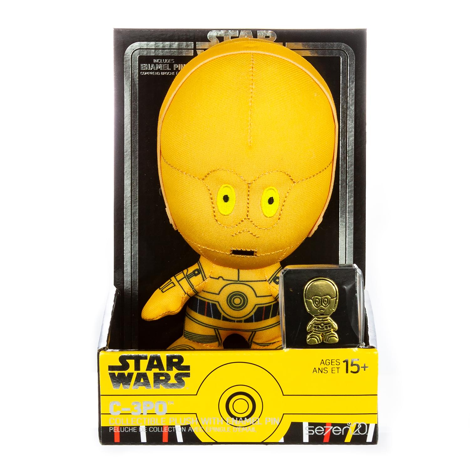 Star Wars C-3PO Stylized 7 Inch Plush With Enamel Pin