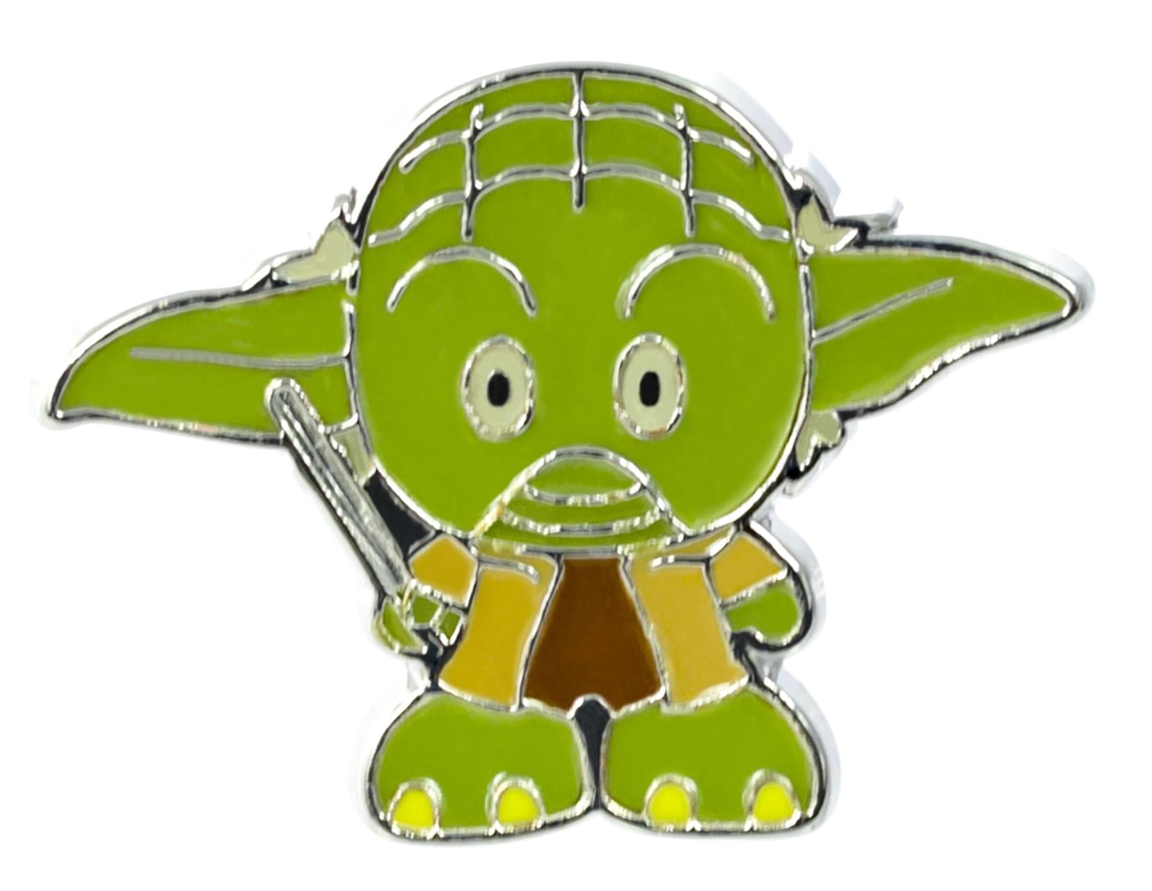 Star Wars Baby Yoda and R2-D2 Stylized 7 Inch Plush Set of 2 With Enamel Pins