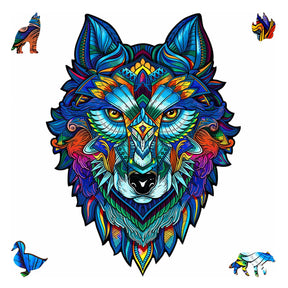 Wolf 185 Piece Shaped Wooden Jigsaw Puzzle