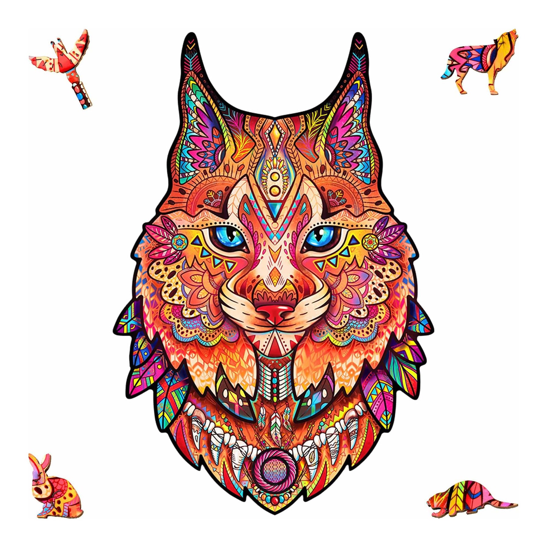 Lynx 297 Piece Shaped Wooden Jigsaw Puzzle