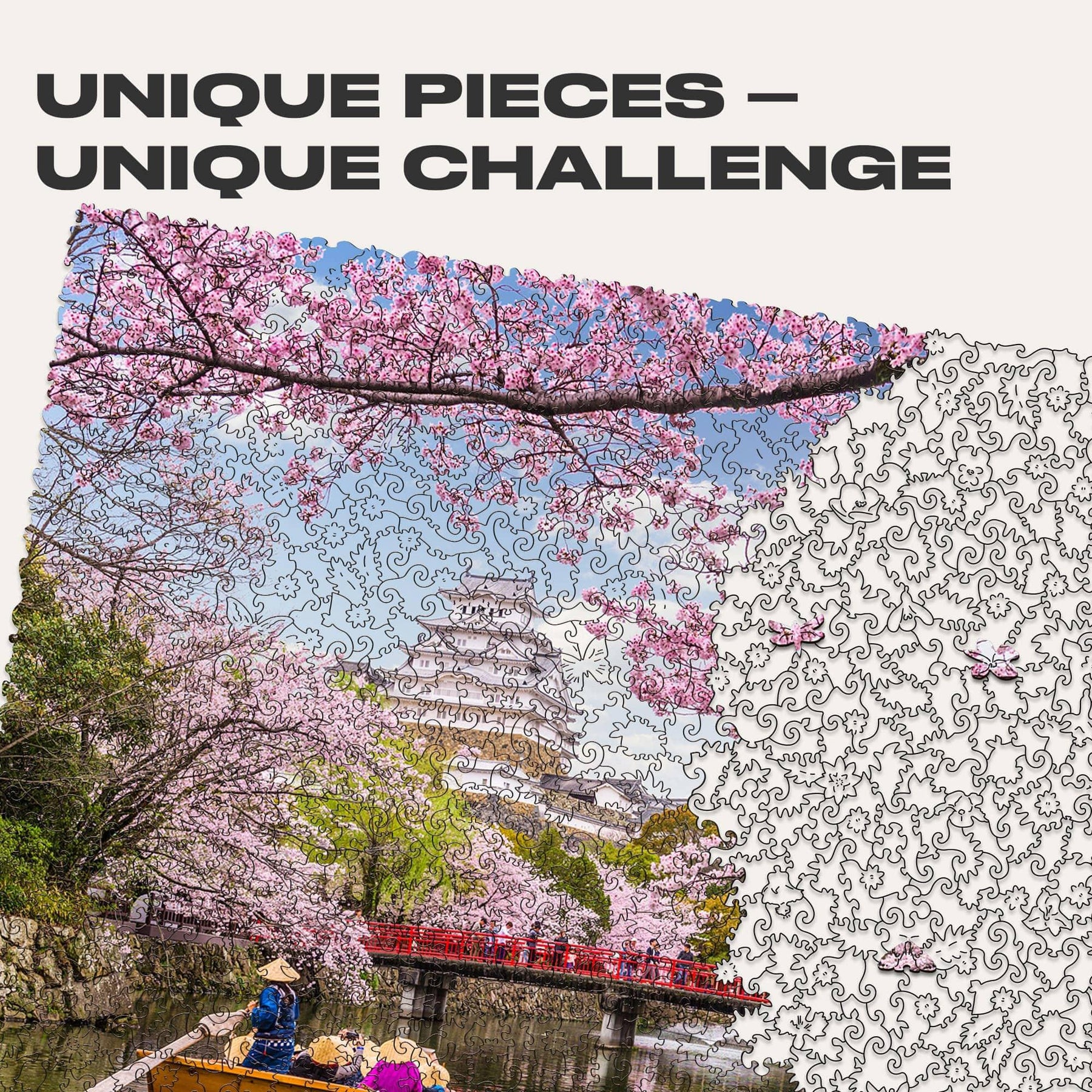 Sakura 125 Piece Wooden Jigsaw Puzzle