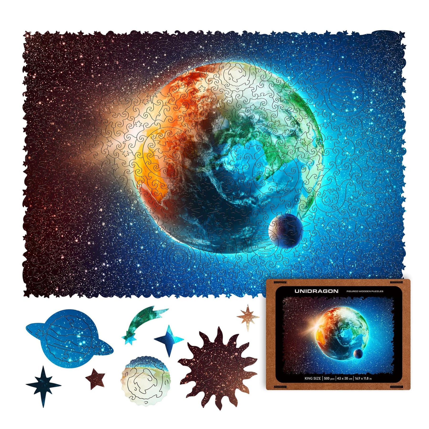 Earth 125 Piece Wooden Jigsaw Puzzle