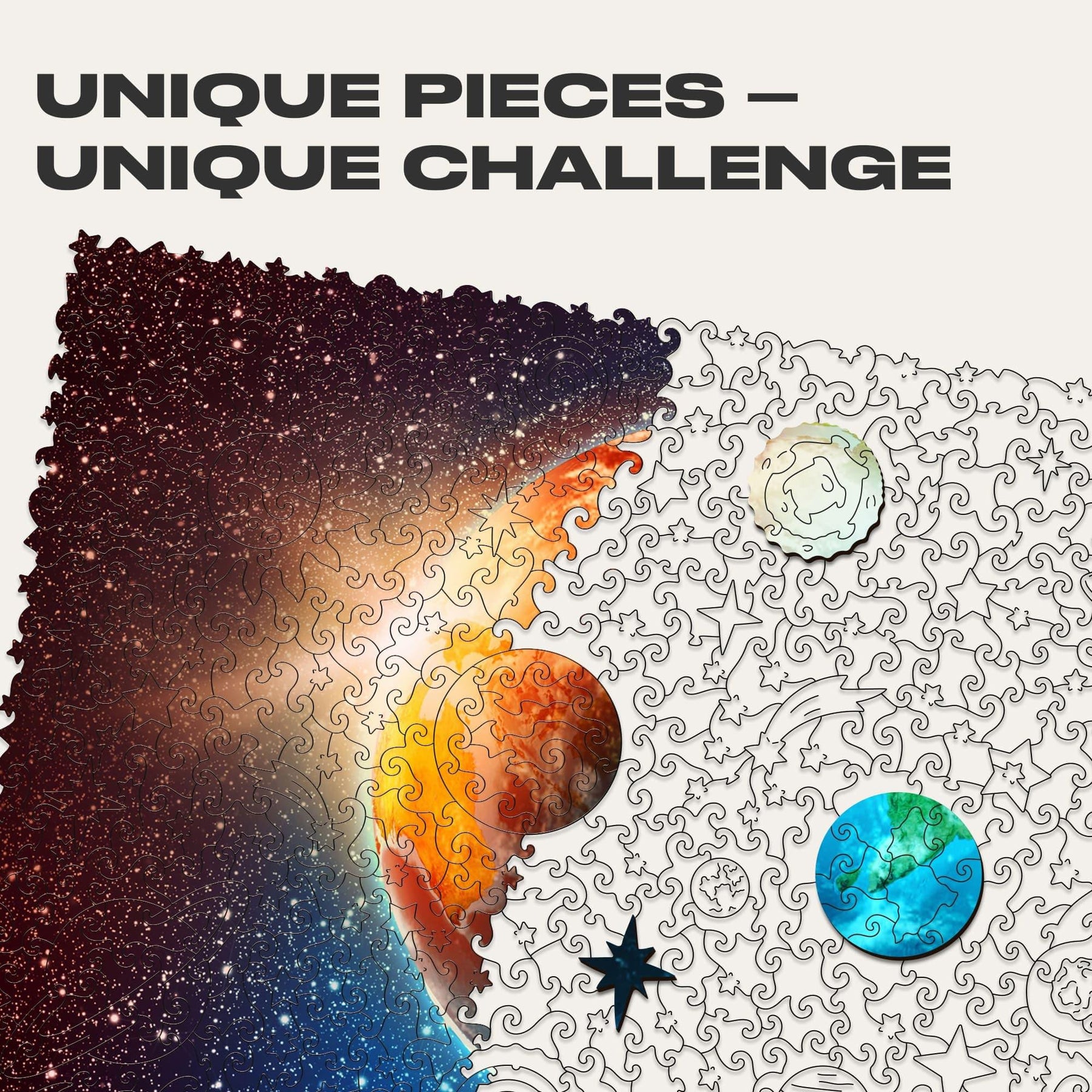 Earth 125 Piece Wooden Jigsaw Puzzle