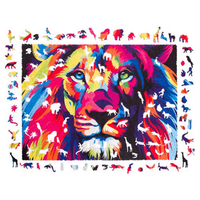 Hologram Lion 500 Piece Wooden Jigsaw Puzzle