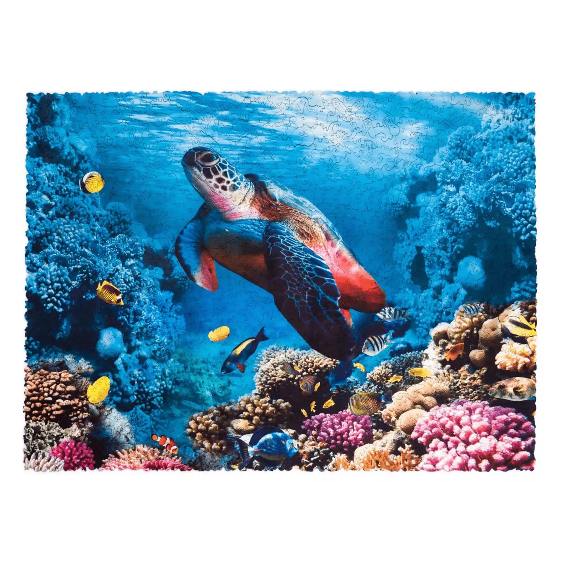 Shimmering Turtle 1000 Piece Wooden Jigsaw Puzzle