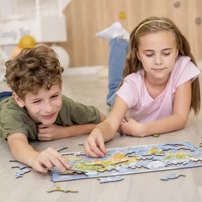 Kids World Map 100 Piece Wooden Jigsaw Puzzle