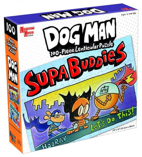 Dog Man Supa Buddies 100 Piece Lenticular Jigsaw Puzzle